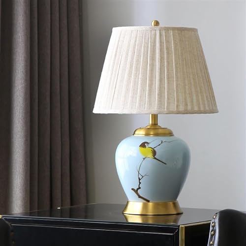 Lampe de table en céramique peinte à la main, la poésie d'un reflet - 7