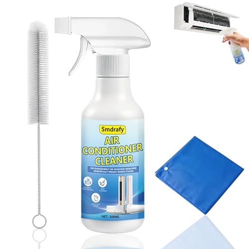 300ml Nettoyant pour Climatiseur, Kit Nettoyage Climatisation, Spray de Nettoyage pour Climatisation Voiture, Nettoyage Efficace de la Poussière à...