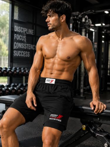 Image of Men's 2-in-1 Dual Layer Workout Shorts with Compression Liner, Phone Pocket, Quick-Dry Athletic Running Shorts for Gym, Training, Sports & Fitness