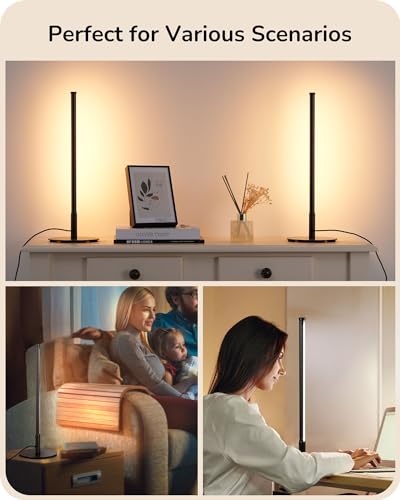 Edishine Modern Led Table Lamp, 3 Color Temperatures, Stepless Dimmable Minimalist Bedside Lamp, Nightstand Lamp For Bedroom, Living Room, Office, Matte Black thumb #5