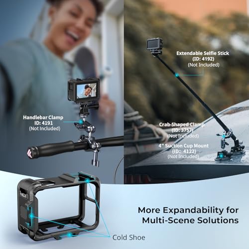 Image of SMALLRIG Action 5 Pro Action 4 Action 3 Cage for DJI, Cage with Multiple Expansion Interfaces, Protective Frame for DJI Osmo Action 3 Action 4 Action 5 Pro - 5135