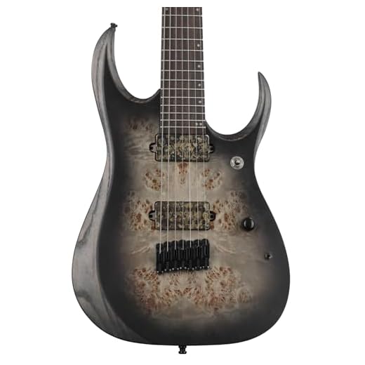 Ibanez Axion Label RGD71ALPA Electric Guitar - Charcoal Burst Black Flat