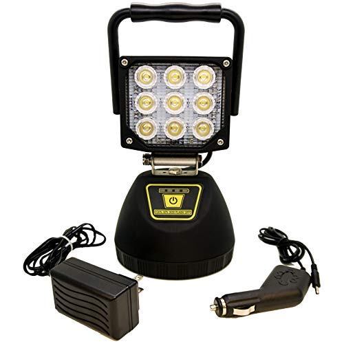 Rechargeable led magnetic work light by sitelites - magnetic base…
