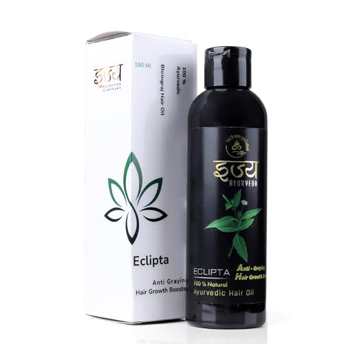 ECLIPTA Ayurvedic Hair Oil | Bhringraj |For Strong Hair and Natural Scalp Care Formula | 100% Herbal | Triphla | Ijya Ayurveda | 180ml