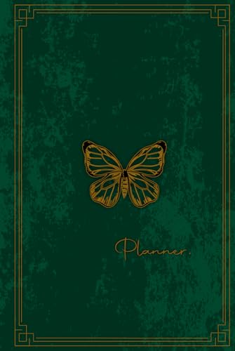 Planner vert pastel Butterfly Dreams pour organiser vos notes quotidiennes