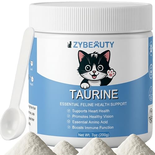Taurine for Cats Cat Taurine Supplement for Heart Vision Skin & Coat and Immune Support Unflavored Taurine Powder for All Ages Including Kittens 6 oz