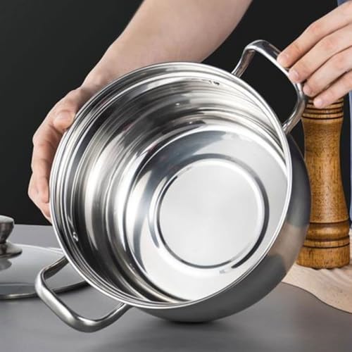 Marmite à soupe pour nouilles et ragoût en acier inoxydable léger - 3