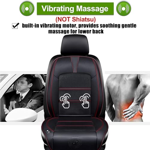 Image of Earwig Protector Seat Cushion Cooling Car Seat Cushion 12V Automotive Breathable Seat Cover Ventilated Cushion with 8 Fans 3 Adjustable Wind Speeds Car Seat for Summer Driving