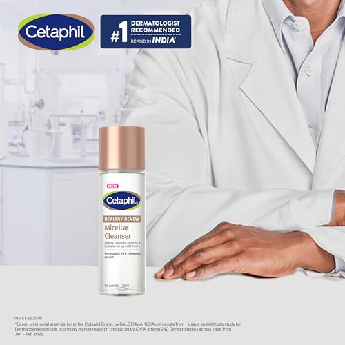 Image of Cetaphil Healthy Renew Anti-Ageing Micellar Cleanser 160ml - Gentle No-Rinse Facial Cleanser for Sensitive Skin, Removes Makeup & Impurities, Hydrating & Soothing Formula