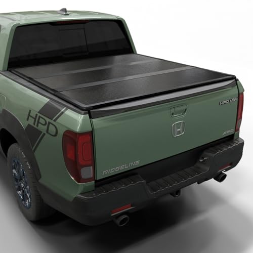 Toptiny Hard Folding Truck Bed Tonneau Cover |HTF039|Fits 2017-2026 Honda Ridgeline 5'…