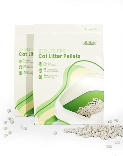 Enhanced Cat Litter Pellets Generic Litter Refills Exclusively for Shifting Litter Box Systems Dehydrating Pellets Zeolite Long-Lasting Odor Control (Enhanced Cat Litter Pellets 14LBS)