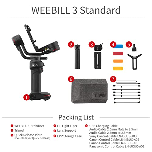 ZHIYUN Weebill 3 Camera Gimbal Stabilizer(with 2 Years India Official Warranty) for DSLR Camera&Mirrorless Camera, Black - Image 3