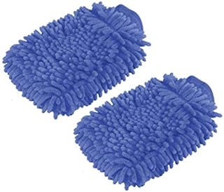 2 Pack. Premium car wash Microfiber Chenille mitt. Super auto Absorbent. Ultrafine Sponge Fiber Glove. Professional Cleani...