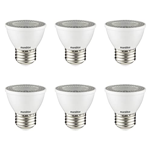 Sunlite 40983-Su Led Par16 Short Neck Recessed Spotlight Bulb 7 Watt, (60W Halogen Replacement), 500 Lumens, Medium (E26) Base, Dimmable, Etl Listed, 6 Pack, 2700K Warm White #TOP2
