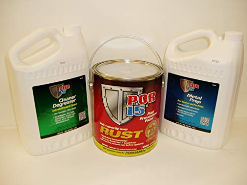 Por-15 Semi-gloss Black 3 Gallon Rust Preventative Paint Kit