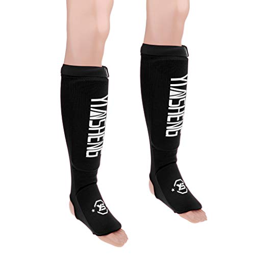 Almencla 2 Peças Shin Peito Do Pé Guardas Artes Marciais Shin Guardas para Treino, Kickboxing - Blac