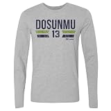 500 LEVEL Ayo Dosunmu Minnesota Timberwolves Font Minnesota Timberwolves Long Sleeve Shirt (Heather Gray, Small)