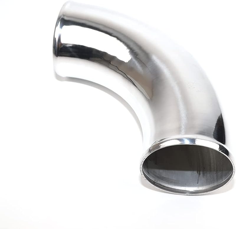 Tubo de alumínio polido TenKeAuto para admissão, intercooler e turbo, 90 graus – 30,48 cm