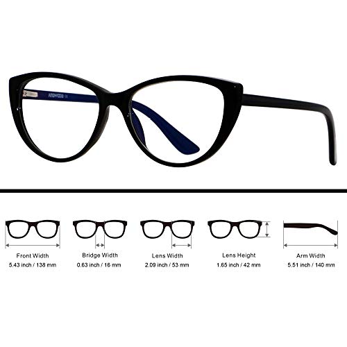 Image of ANDWOOD Blue Light Blocking Glasses Women Bluelight Blocker Computer Cateye Clear Cat Eye Eyeglasses Frame AR003
