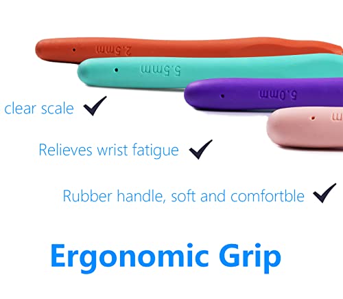image for Ortarco Crochet Hooks Set, Ergonomic Soft Handle for Arthritic Hands, 