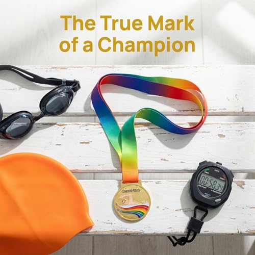 Medallas de natación para niños de metal GALPADA con colgador 7