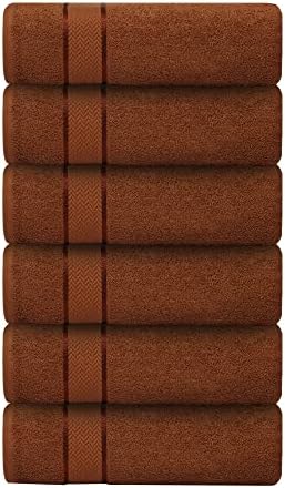 CRAFTBERRY- Bath Towels Set-100% Cotton- 2 Bath Towels, 2 Hand Towels & 2 Washcloths- Large, Quick Dry, Absorbent, Plush, Soft- Home, Hotel, Shower- 6 Piece Luxury Bathroom Towels - Sage Green / Olive