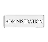 FOSHIN Administration Sign 10 X 3 Inch With Symbols Self-Adhesive For Restaurant Salons Hotel Motel Rest Stops Public Restrooms, Acrylic1