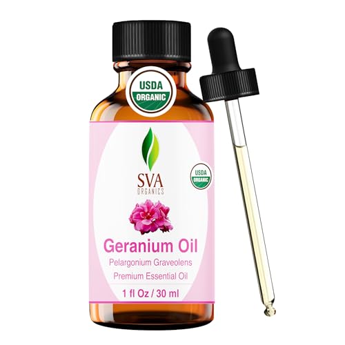 SVA Geranium Essential Oil Organic – 1 Fl Oz –