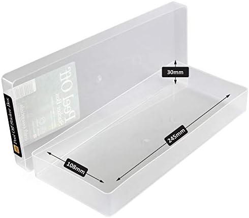 WestonBoxes - Plastic Peel Off Sticker Sheet Storage Box for arts, crafts, cardmaking and scrapbooking (Clear, Pack of 5)