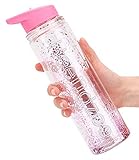 Kids Water Bottle With Straw,Girls Water Bottles For School,Tritan BPA Free Leak Proof,18oz Glitter Water Bottles For Women,Double Wall Insulated,Keep Beverages Hot or Cold,For Fitness,Sports(Pink2)