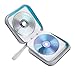 Siveit CD Case, 40 Capacity CD/DVD Case Holders Wallet Hard Plastic DVD Disc Cases Storage Binder for Car Home Office Travel (Sky Blue)
