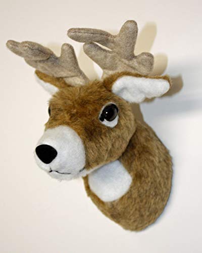 plush deer head wall mount