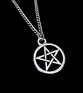 Pentagram Necklace, Pentacle Pendant, Witchy Jewelry, Gothic Jewelry, Grunge Necklace, Pagan Jewelry, Wiccan Necklace, Silver Pentagram