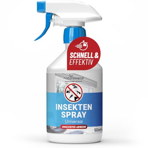 naturetrend Insektenspray Universal 500ml - für Wohnung mit Sofortschutz zur Abwehr von zahlreichen Insekten - Hochwirksames Ungeziefer-Spray