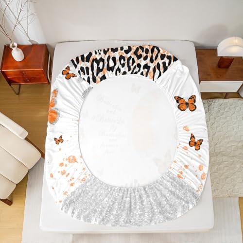 Linge de lit léopard orange pour transformer une chambre d'ado avec drap-housse brillant - 7
