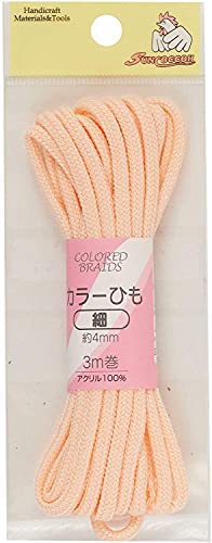 KIYOHARA サンコッコー カラーひも 細 幅4mm×長さ3m シェルピンク SUN55-03