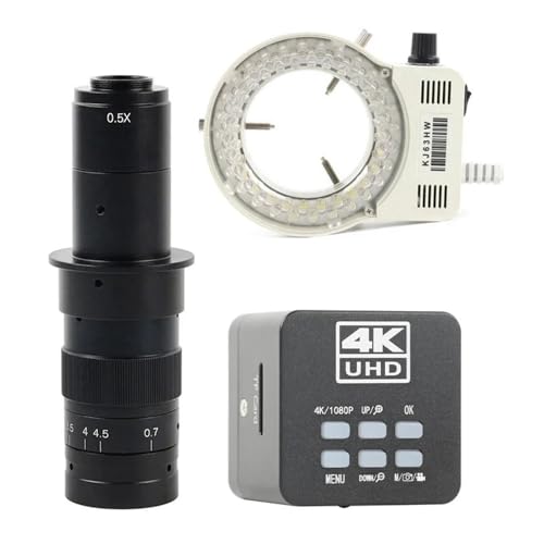 Microscope 4K UHD Microscope Camera 41MP HDMI USB Type-C IMX678 Industrial Digital Electronic Microscope with 180X Lens Light for Phone Repair Soldering
