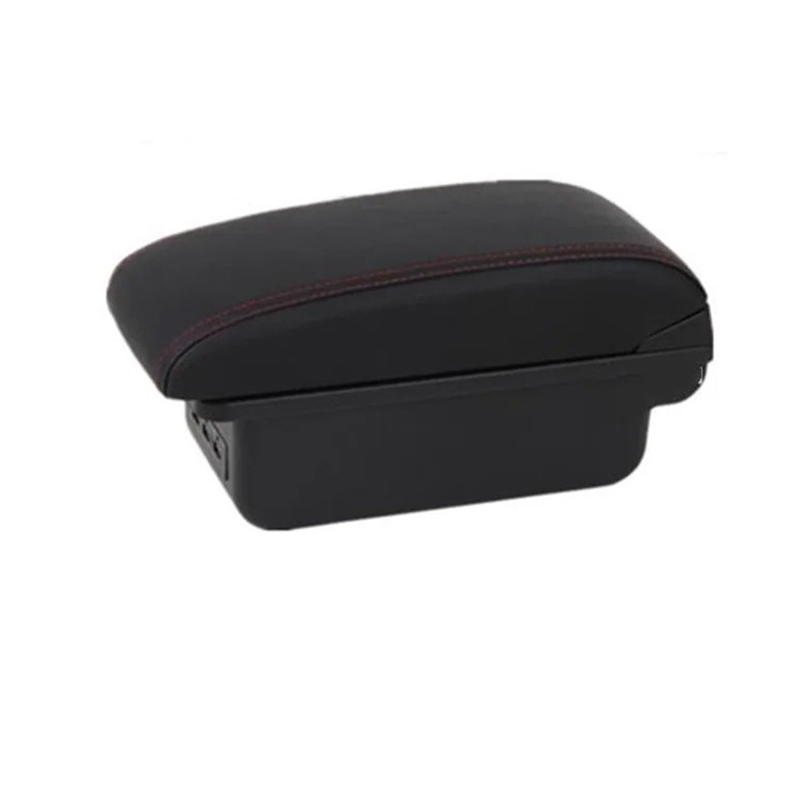 UMDJJU For Peugeot 207 Car Armrest Box Central Storage Interior Dedicated Retrofit Accessories Car Centre Console Armrest Box(B1 red line 3USB)
