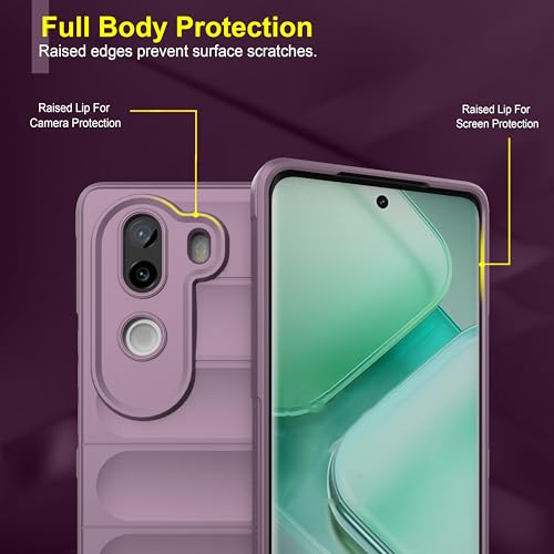 Image of amazon basics Back Case Cover for Vivo V40e 5G | Compatible for Vivo V40e 5G Back Case Cover | Liquid Silicon Magic Case for Vivo V40e 5G with Camera Protection | Lavender