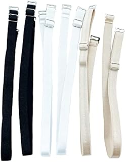 3 Pair Elastic Non-slip UnderwearAdjustable Bra Straps for Women Replacement Bra Shoulder Strap(Beige,Black,White)