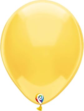 12" Crystal Yellow Latex Party Balloons