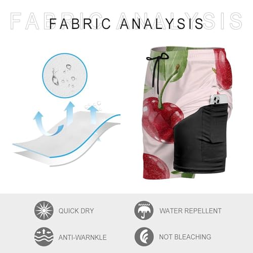 Pantalones cortos de playa con estampado de cerezas ideales para tus tardes de piscina 6