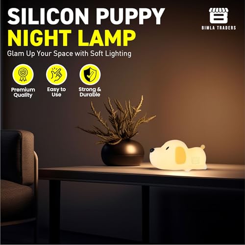 Image of CRAE Sleeping Puppy Night Lamp for Baby and Toddler | Dog Lamp | Eye-Care | Kids Room and Nursery | (Sleeping Puppy)
