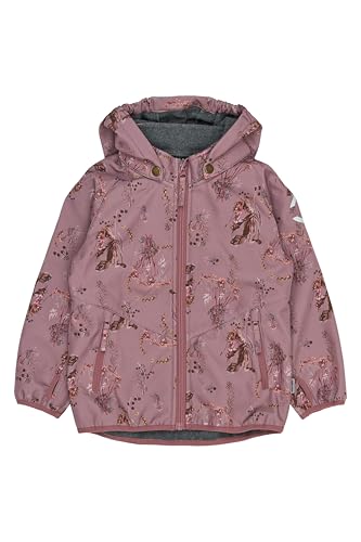 Mikk-line Wasserdichte Softshelljacke Kinder 152 Rose-Brown | Winddichte Atmungsaktive Softshelljacken für Mädchen & Jungen | Fleece Gefütterte Outdoorjacke mit Reflektoren