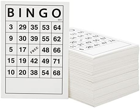 Juvale Paper Bingo Cards for Kids and Adults, 001-180 Numbered Cardstock Paper Sheets for Bingo Supplies, Birthday Party, Company Event, Classroom Games, Casino Night (4x6 in)