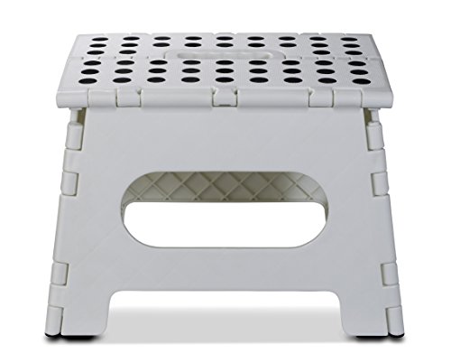 Folding Step Stool - The Lightweight Step Stool Is Sturdy Enough To Support Adults And Safe Enough For Kids. Opens Easy With One Flip. Great For Kitchen, Bathroom, Bedroom, Kids Or Adults. #TOP2