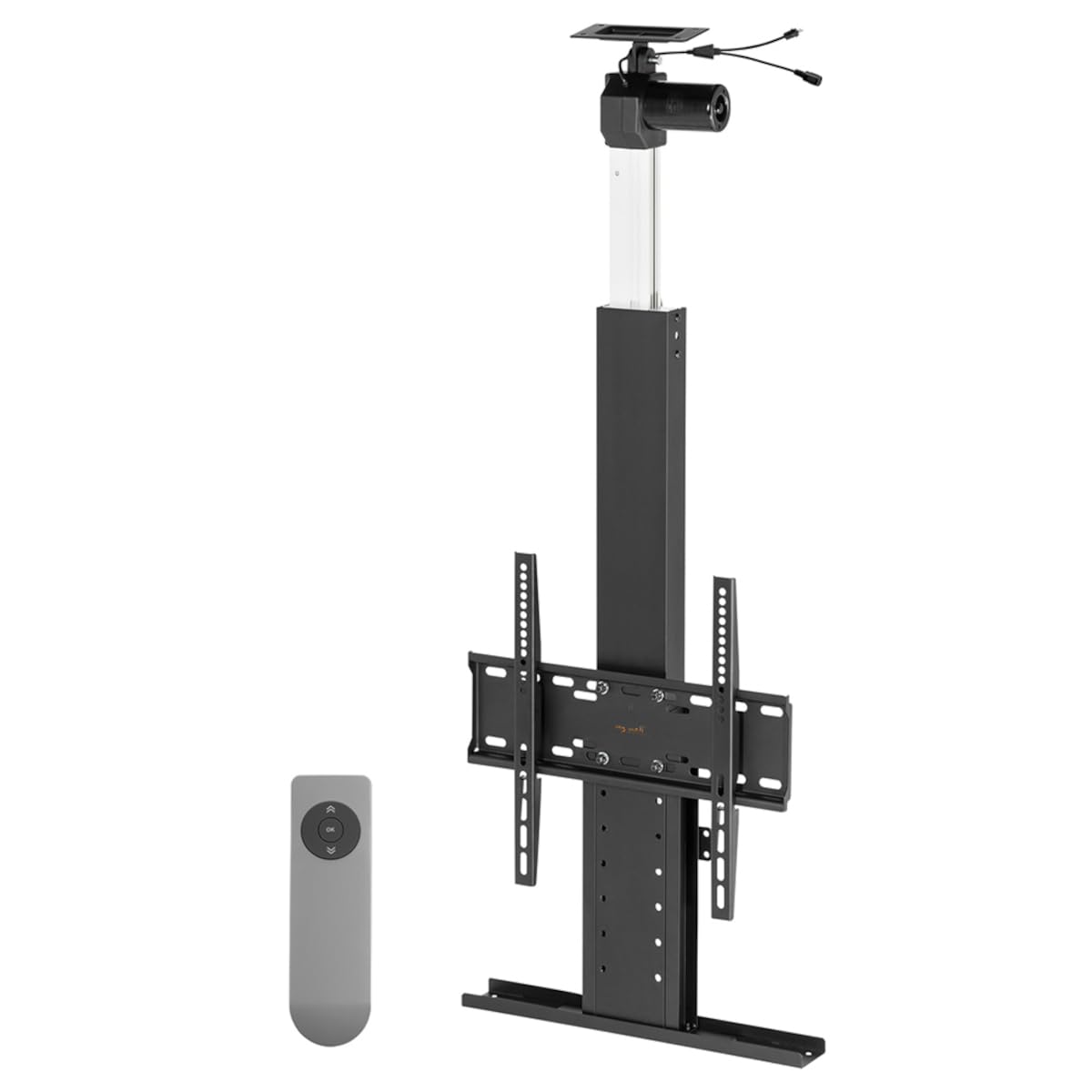 my wall Hp64L Motorizzato Tele-​Lift da Installare in Soffitto, Supporto da Soffitto TV, Altezza Regolabile 32-​55 pollici, Portata fino a 45 kg, con Telecomando, TV Lift Elettrico, Supporto da soffitto