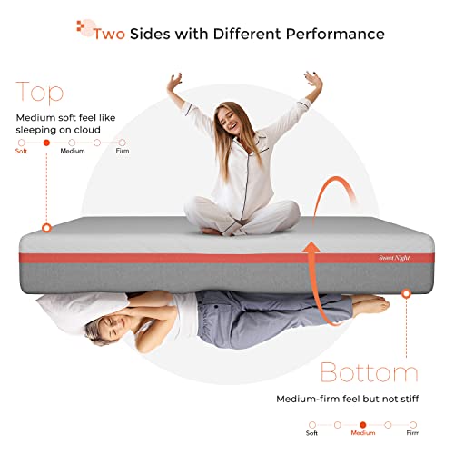 Sweetnight Full Size Mattress, 12 Inch Gel Memory Foam Mattress For Cool Sleep & Pressure Relief, Plush Mattress With Motion Isolation, Clarity #TOP3