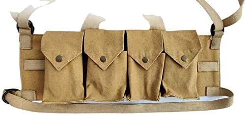 Rhodesian Fereday & Sons Chest Rig Bush War Magazine Tactical Canvas 4 Mag Pouch Chest Rig