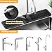 24'' Longer Faucet Mat for Kitchen Sink Splash Guard[7° Slope Fast Self-draining][Snap Lock Fit]Kitchen Sink Faucet Mat Splash Guard Kitchen Sink Area Water Splash Guard Behind Faucet Draining Mat